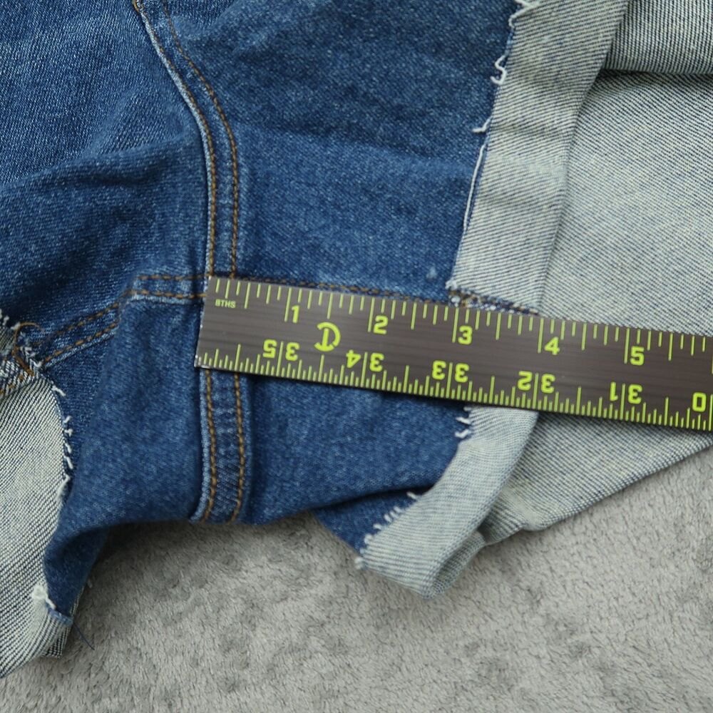AVA VIV Denim Shorts Womens Size 20W Blue Mid-Rise Button Fly Stretch 4"-Inseam - Picture 6 of 13